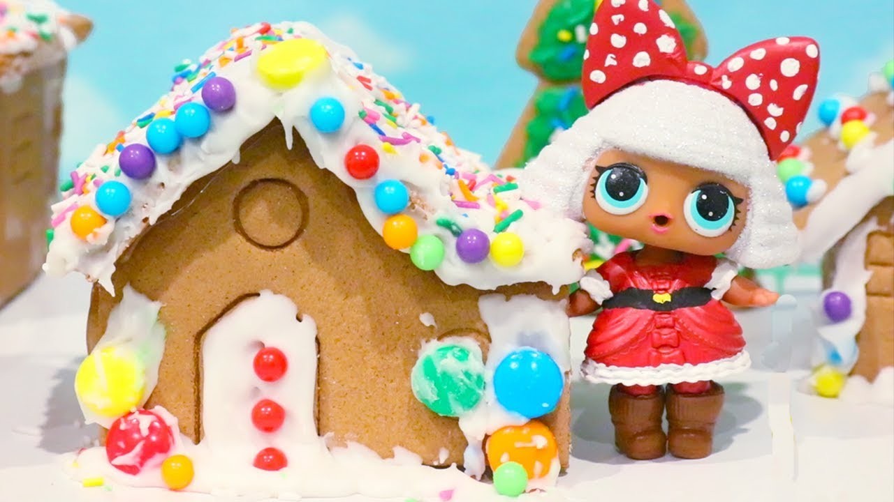 Gingerbread house hearts stars babies riders pistols and animals