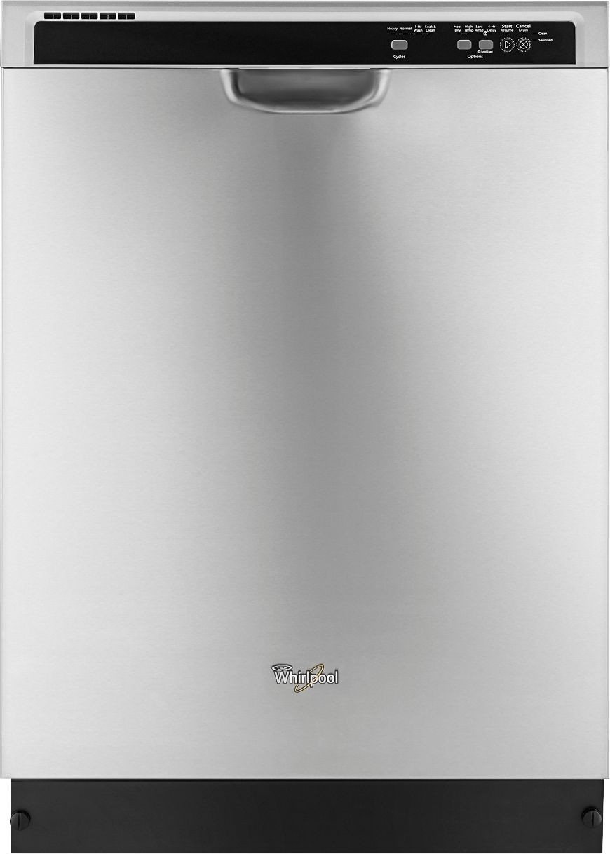 Whirlpool - 24inc Tall Tub Built-In Dishwasher - Monochromatic Stainless Steel